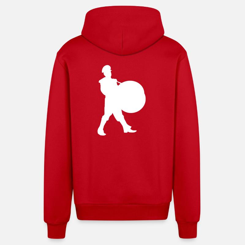 Silhouette du Héros de l’Écran - Veste à capuche bio décontractée fabriquée en UE - rouge