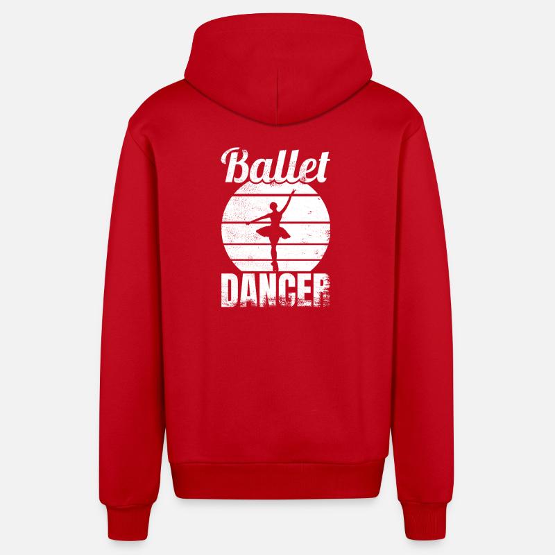 Drôle de danseuse de ballet - Veste à capuche bio décontractée fabriquée en UE - rouge
