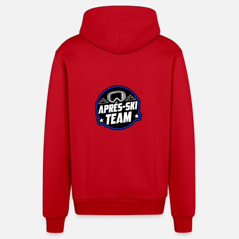 Après-ski Party Team Dire - Veste à capuche bio décontractée fabriquée en UE - rouge