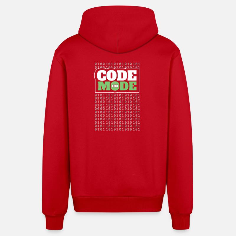 Codemodus An – Programmierung von Softwareentwickler Programmierer - Organic Relaxed Kapuzenjacke Made in EU - Rot