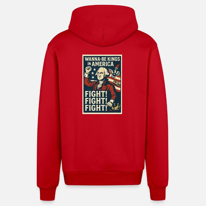 Affiche de combat contre les futurs rois - Veste à capuche bio décontractée fabriquée en UE - rouge