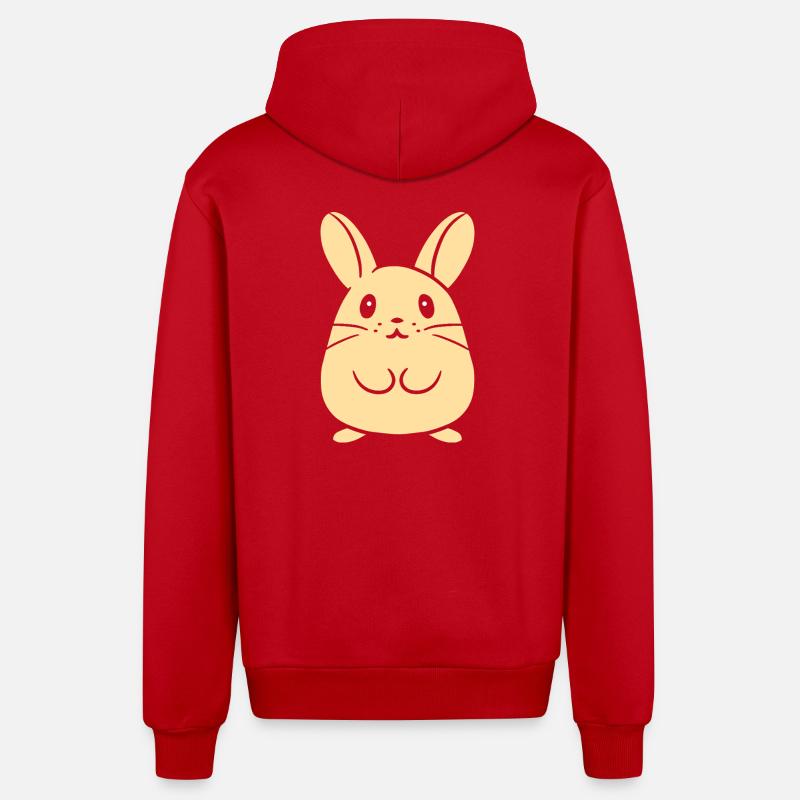 viscacha - Veste à capuche bio décontractée fabriquée en UE - rouge