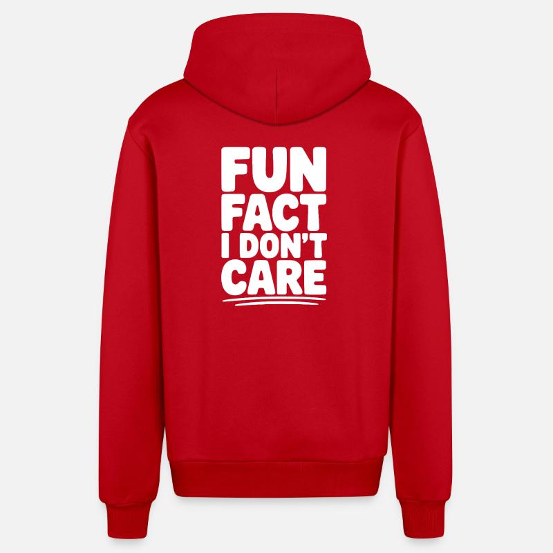 Fun Fact: Mir ist das egal - Organic Relaxed Kapuzenjacke Made in EU - Rot