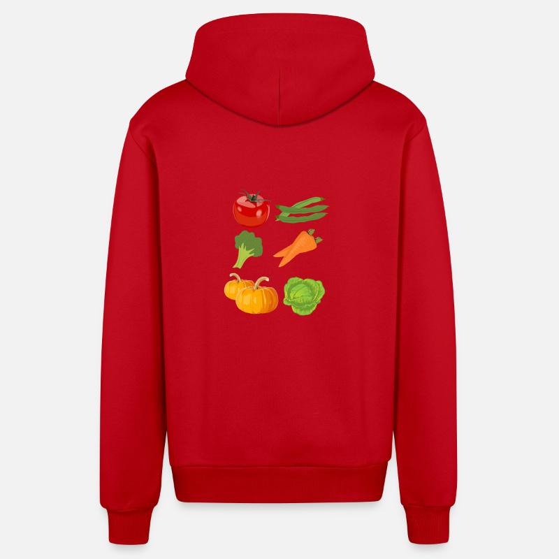 tomate tomates tomate légume vegetables7 - Veste à capuche bio décontractée fabriquée en UE - rouge