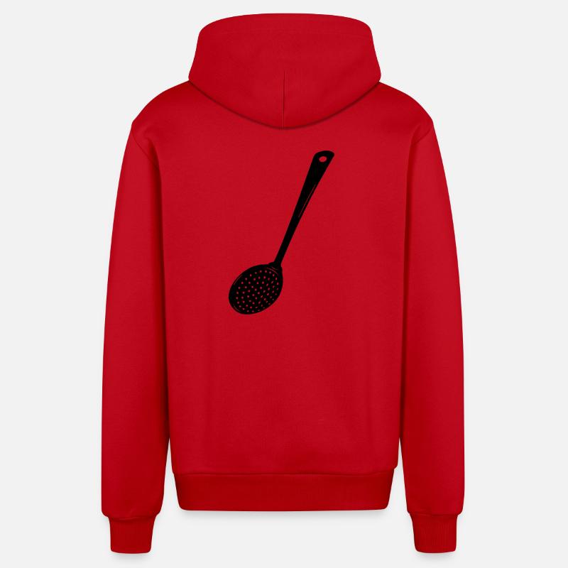 Image de teinte fendue transparente - Veste à capuche bio décontractée fabriquée en UE - rouge