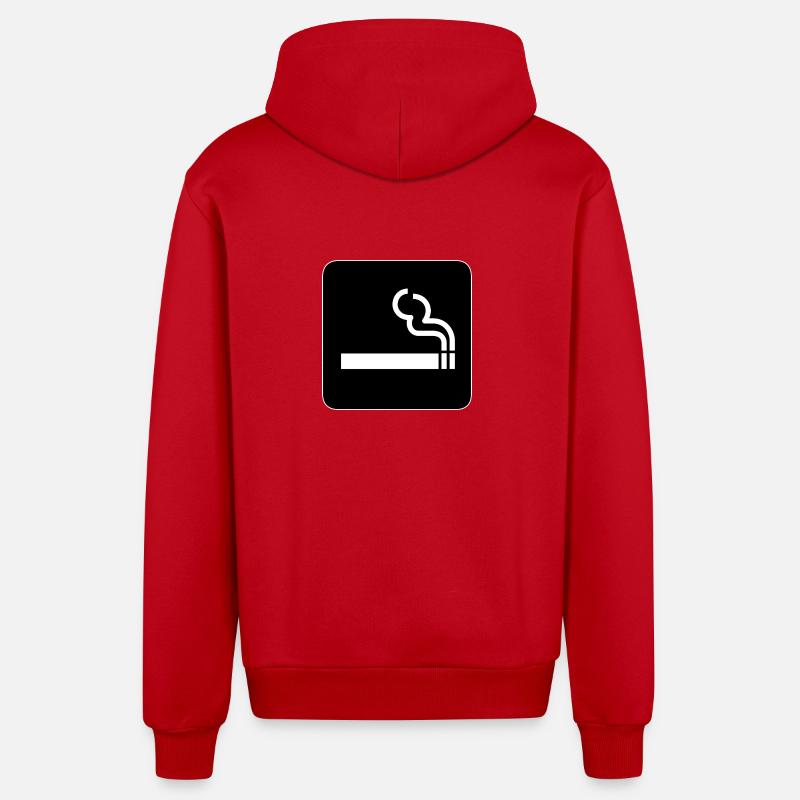 Zigarette! Geschenk Idee Geschenkidee - Organic Relaxed Kapuzenjacke Made in EU - Rot