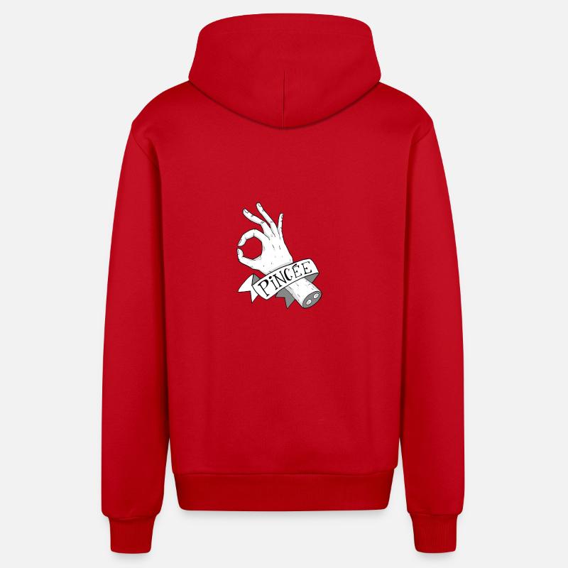 Traduction approximative #1 - Veste à capuche bio décontractée fabriquée en UE - rouge