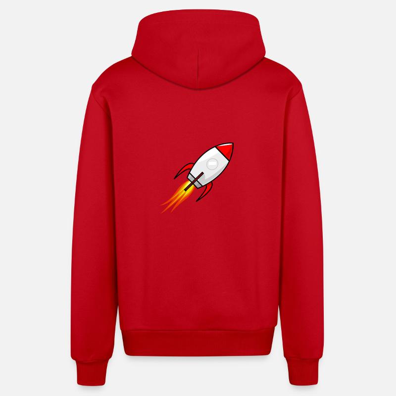 Rocket - Organic Relaxed Kapuzenjacke Made in EU - Rot