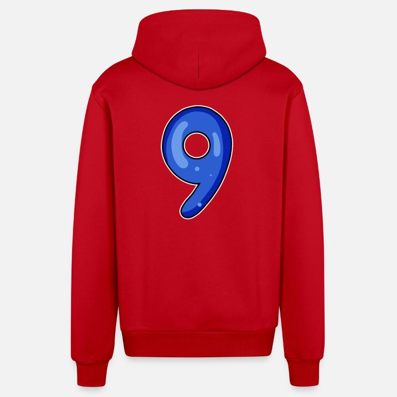 9 - Veste à capuche bio décontractée fabriquée en UE - rouge