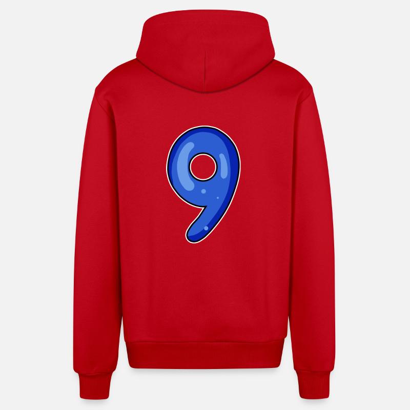 9 - Veste à capuche bio décontractée fabriquée en UE - rouge
