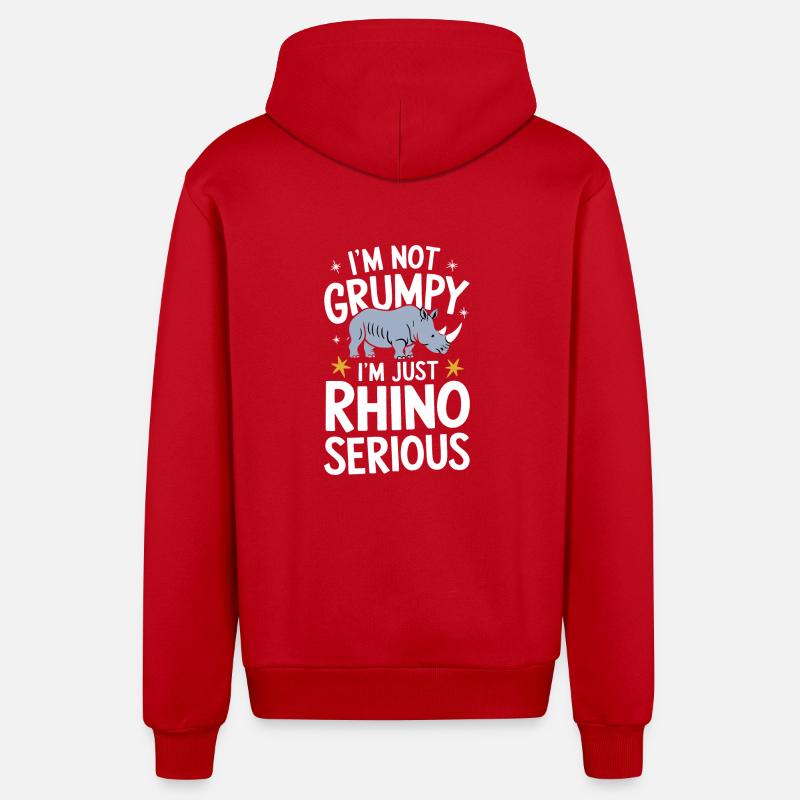Rhinocéros Rhinocéros - Veste à capuche bio décontractée fabriquée en UE - rouge