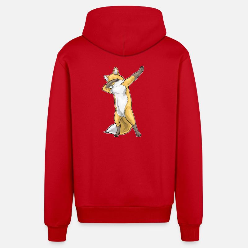 Danse Hip Hop Fox - Veste à capuche bio décontractée fabriquée en UE - rouge
