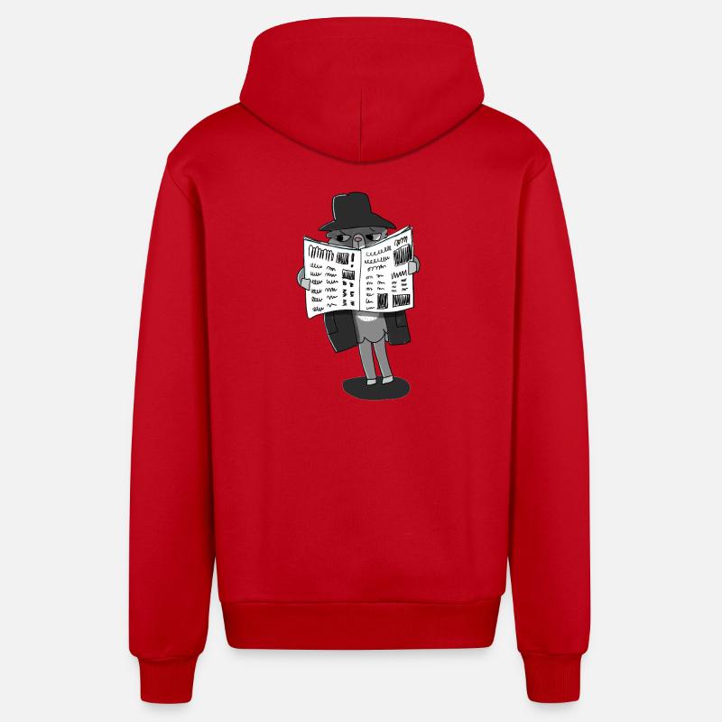 Llama Sous couverture - Veste à capuche bio décontractée fabriquée en UE - rouge