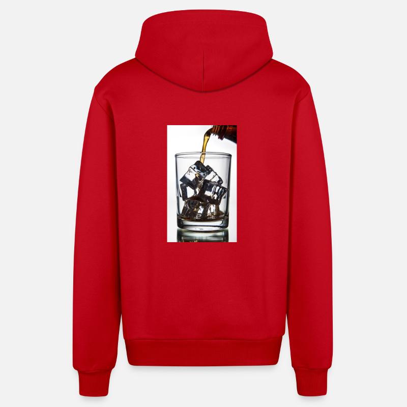 ColaEis - Veste à capuche bio décontractée fabriquée en UE - rouge