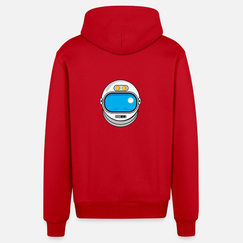 Spacehelmet - Veste à capuche bio décontractée fabriquée en UE - rouge