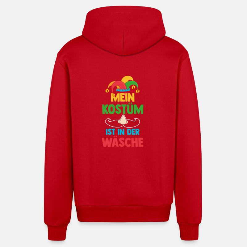 Costume de carnaval Carnaval - Veste à capuche bio décontractée fabriquée en UE - rouge