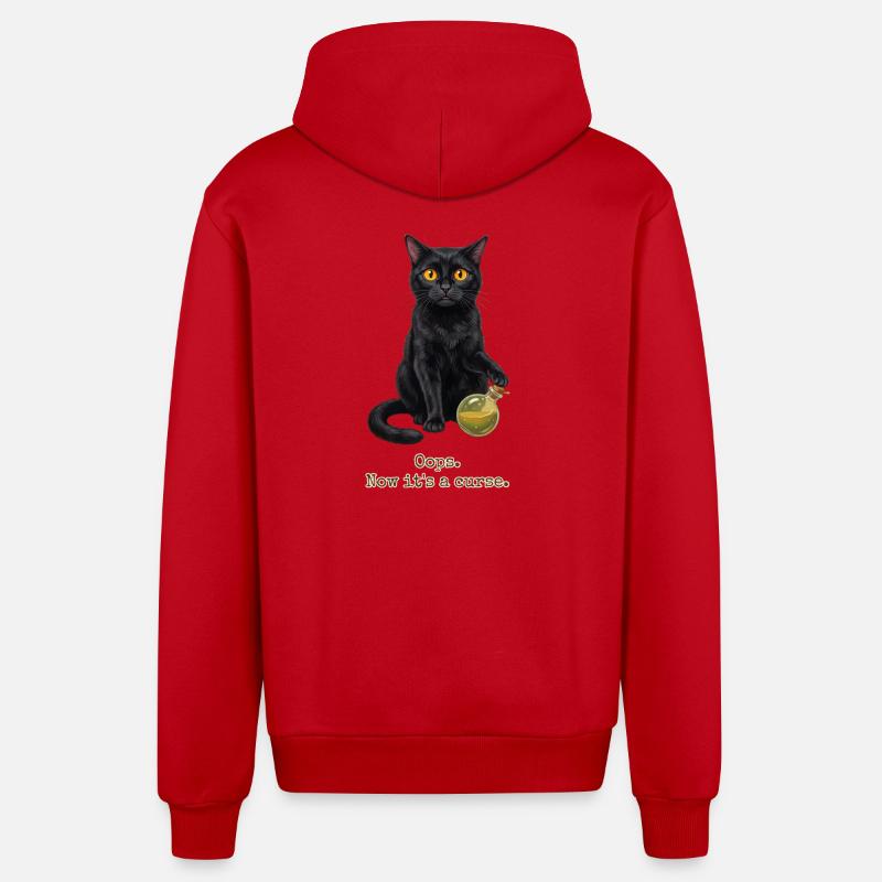 Oups, maintenant c’est une malédiction - Veste à capuche bio décontractée fabriquée en UE - rouge