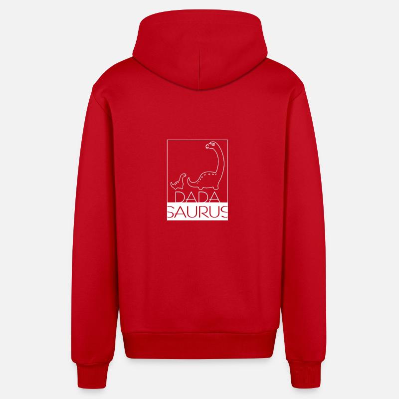 dadasaurus - Veste à capuche bio décontractée fabriquée en UE - rouge
