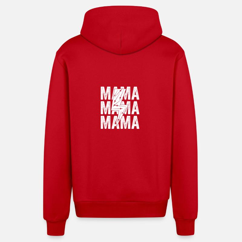 Fechter Mama Mutter Fechten - Organic Relaxed Kapuzenjacke Made in EU - Rot