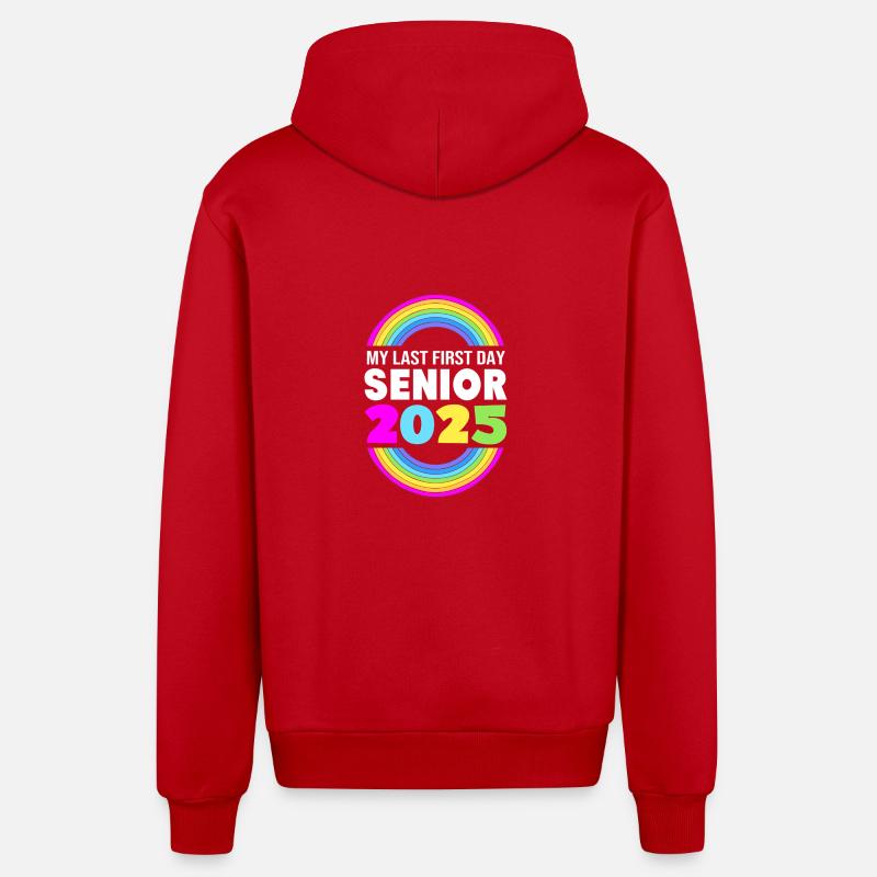 Classe de 2025 - Veste à capuche bio décontractée fabriquée en UE - rouge