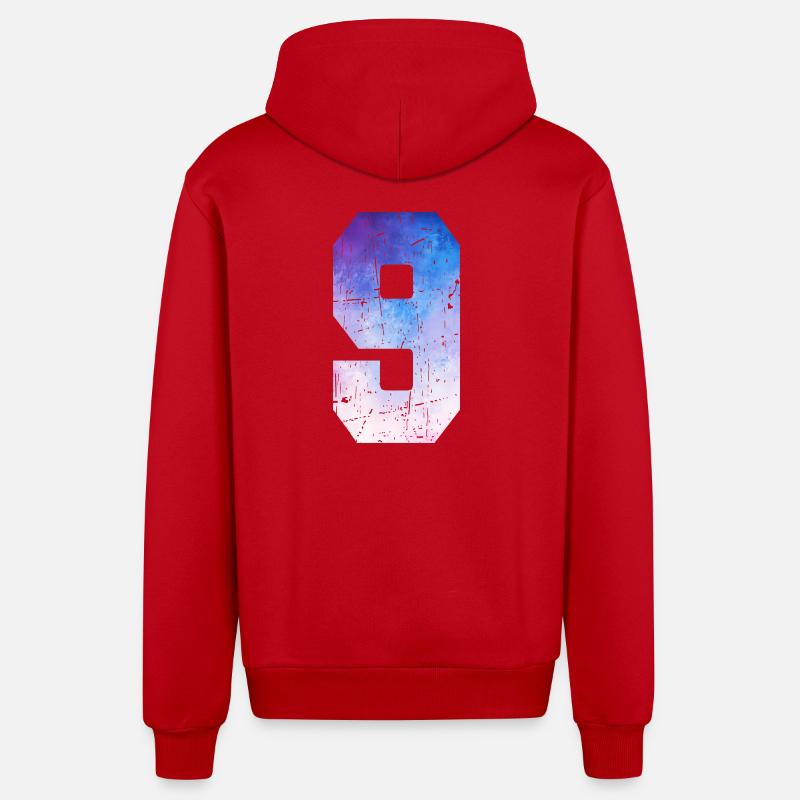 Issue 9 – 9th Anniversary Gift - Organic Relaxed Hooded Jacket Made in EU - red