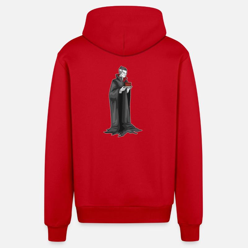 Gâteau d’Halloween vampire - Veste à capuche bio décontractée fabriquée en UE - rouge