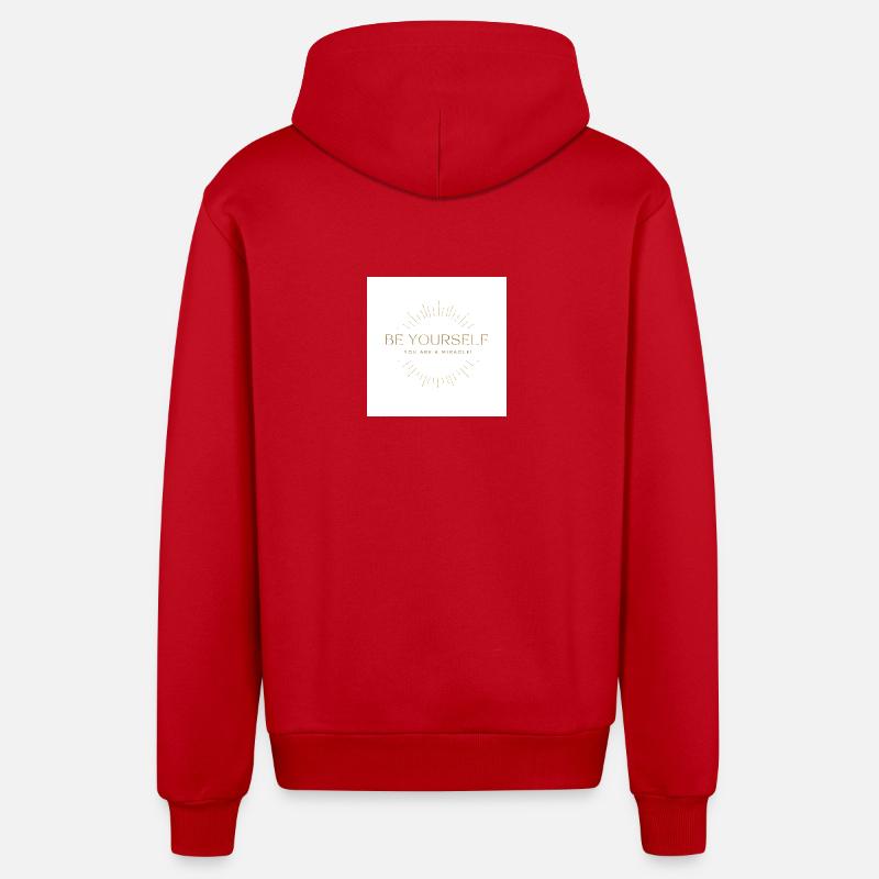 Soyez vous-même, vous êtes un miracle ! - Veste à capuche bio décontractée fabriquée en UE - rouge