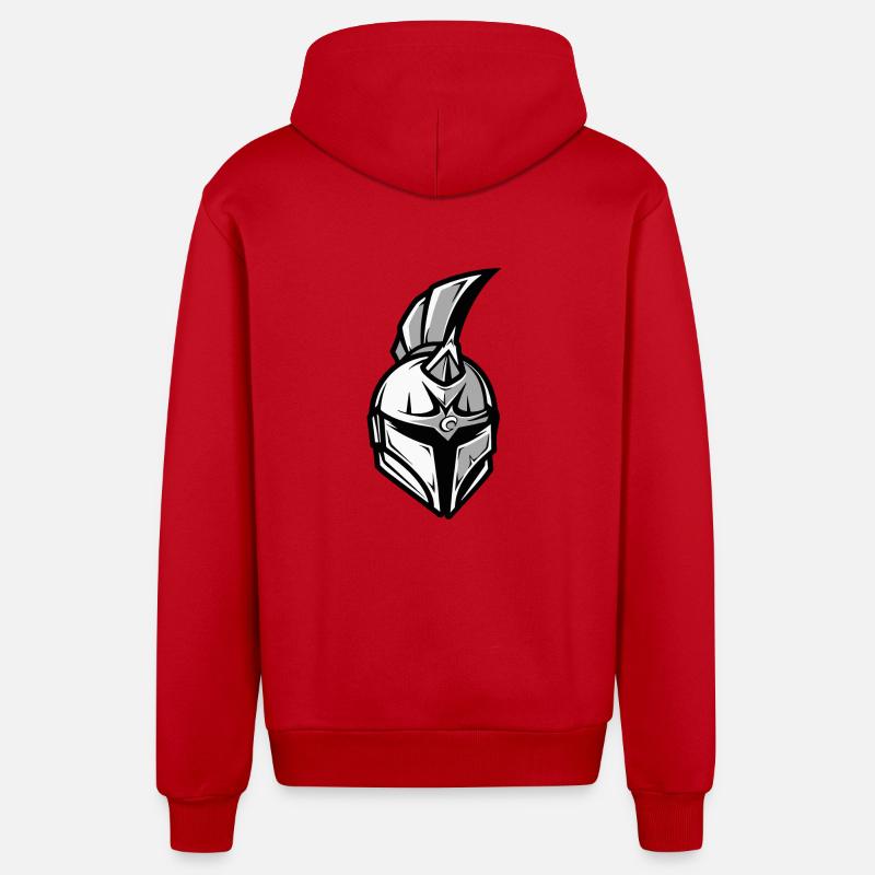 Casque spartiate Sparte - Veste à capuche bio décontractée fabriquée en UE - rouge