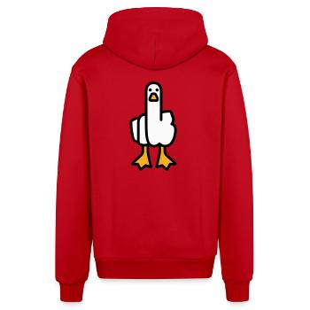 Oie de déclaration - Veste à capuche bio décontractée fabriquée en UE - rouge - Dos