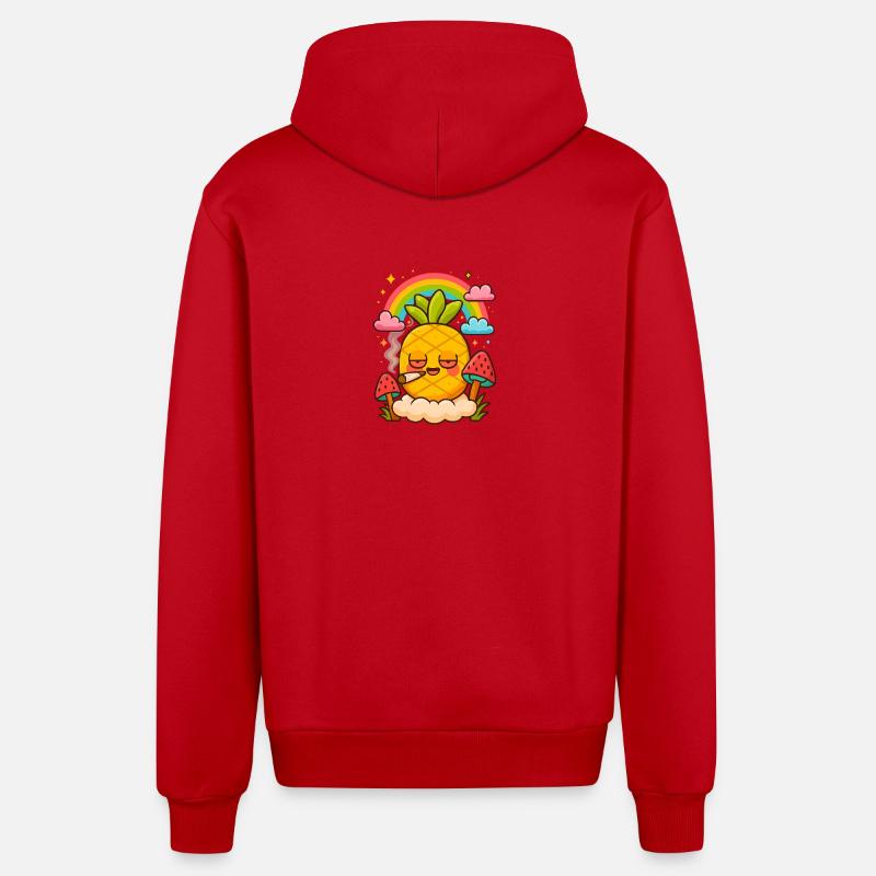 Ananas 🍍 Express - Veste à capuche bio décontractée fabriquée en UE - rouge