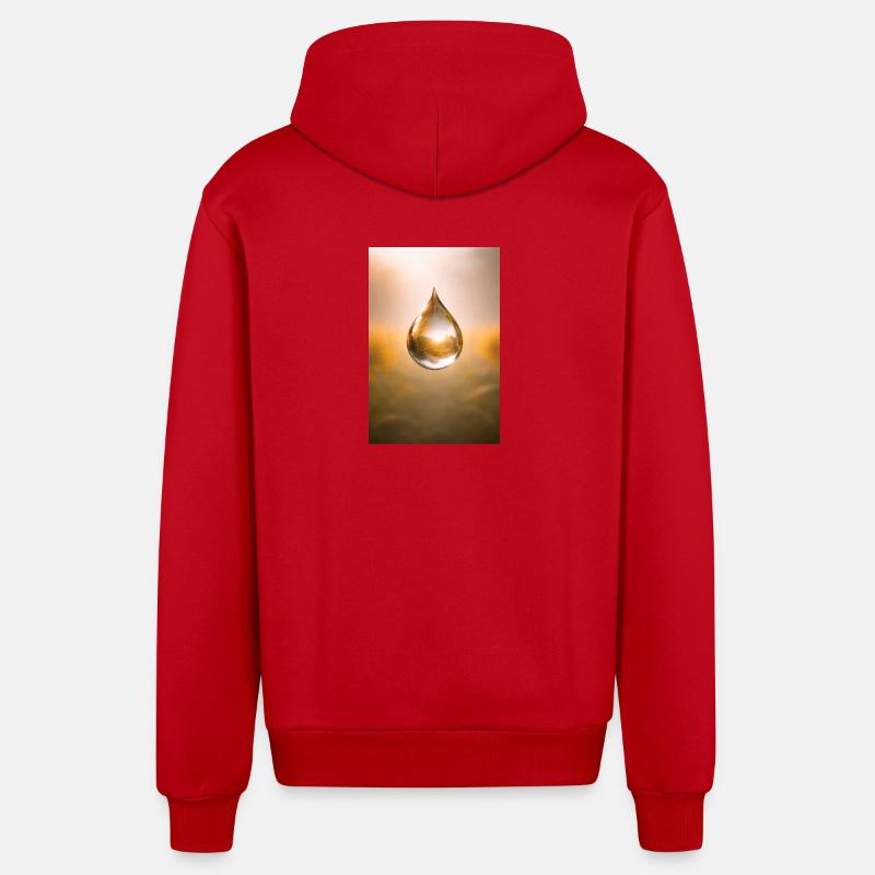 Transcendance - Veste à capuche bio décontractée fabriquée en UE - rouge