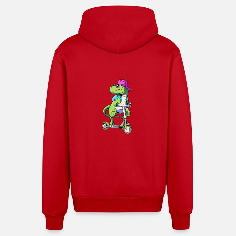 Scooter Roller - Organic Relaxed Kapuzenjacke Made in EU - Rot