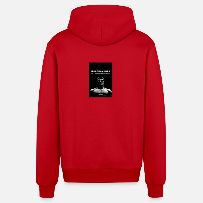 Chemise Kraft Incassable - Veste à capuche bio décontractée fabriquée en UE - rouge