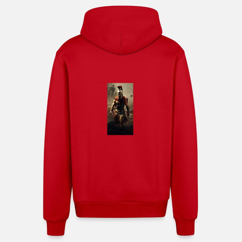 c9030ee5b3d974b0310754fb300ed40e - Veste à capuche bio décontractée fabriquée en UE - rouge