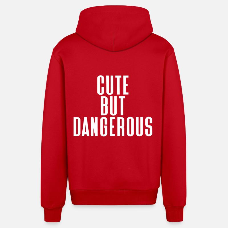 mignon - Veste à capuche bio décontractée fabriquée en UE - rouge