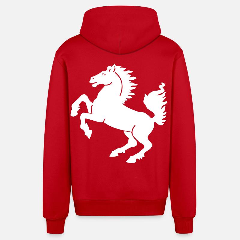 Stuttgart - Stuttgarter Ross - Organic Relaxed Kapuzenjacke Made in EU - Rot