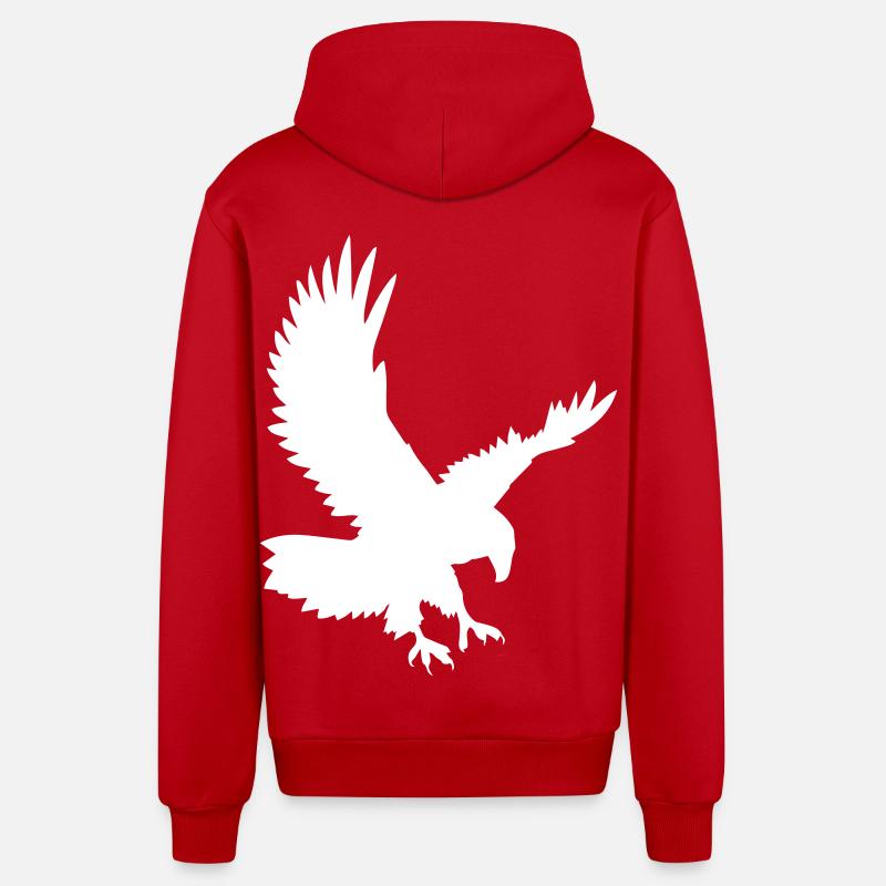 Les Eagles à l’attaque - Veste à capuche bio décontractée fabriquée en UE - rouge