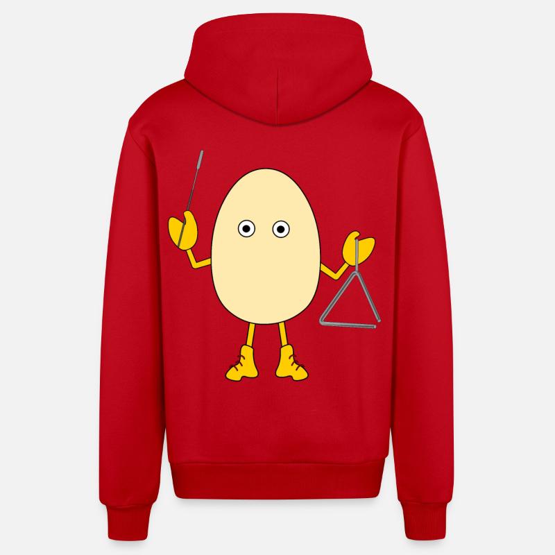 Triangle Egghead - Veste à capuche bio décontractée fabriquée en UE - rouge