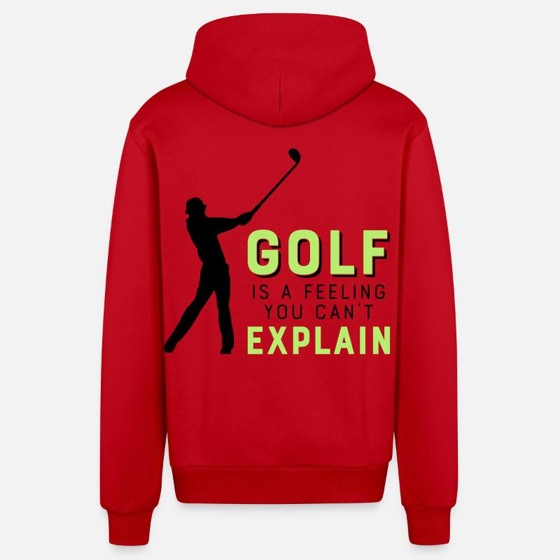 Le golf - Veste à capuche bio décontractée fabriquée en UE - rouge