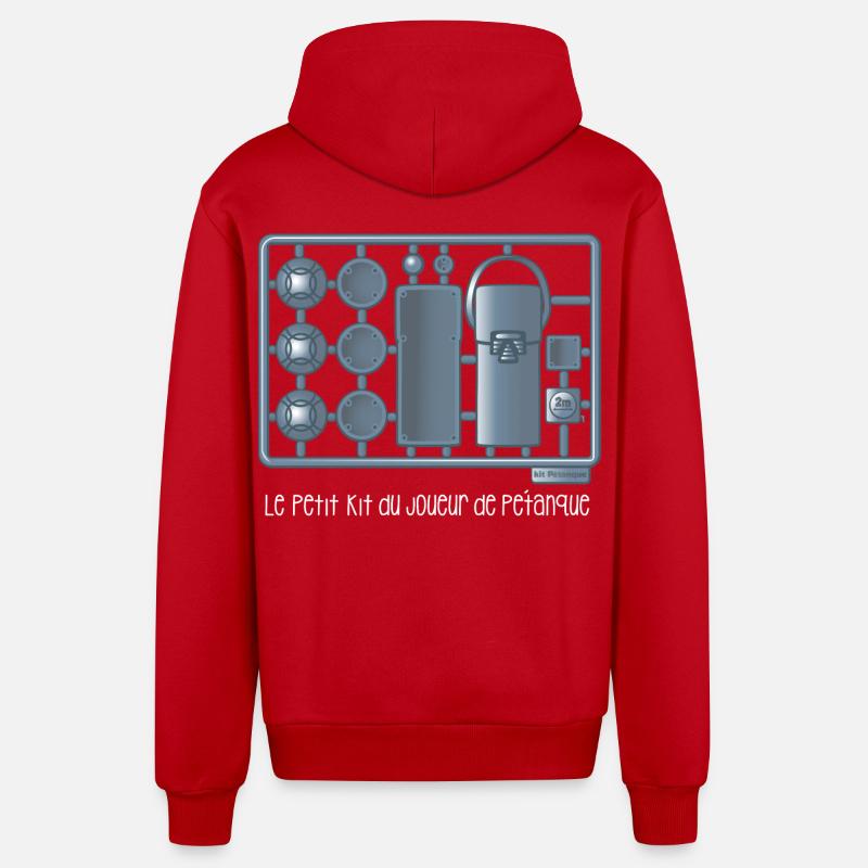 Le petit kit du joueur de pétanque - Veste à capuche bio décontractée fabriquée en UE - rouge