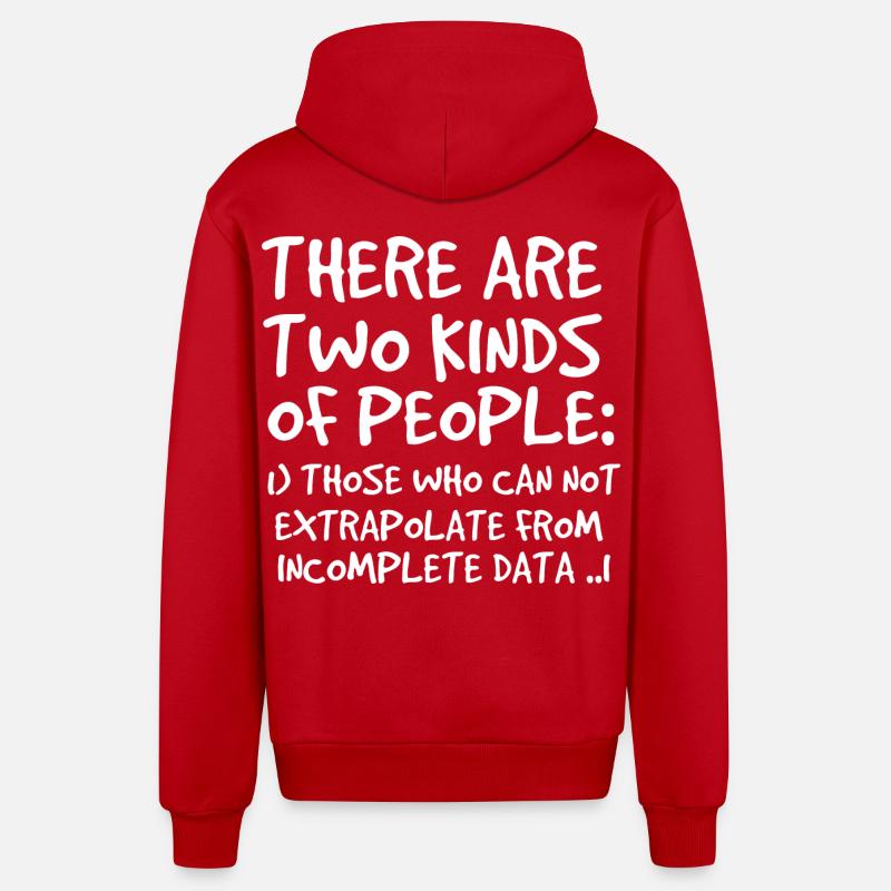 Incomplete Data Funny Science Nerd - Organic Relaxed Hooded Jacket Made in EU - red