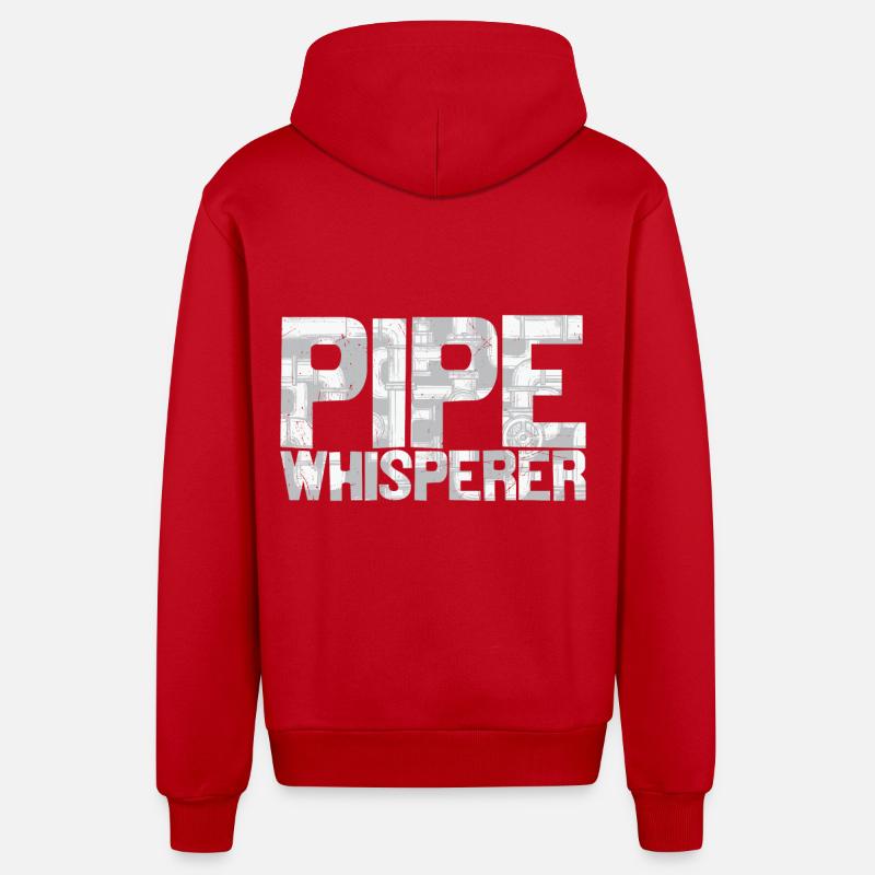 Plombier Design Pipe Whisperer - Veste à capuche bio décontractée fabriquée en UE - rouge
