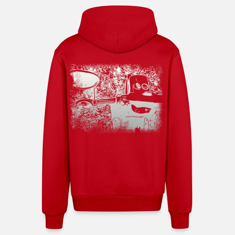 Simson Schwalbe KR51 - Organic Relaxed Kapuzenjacke Made in EU - Rot