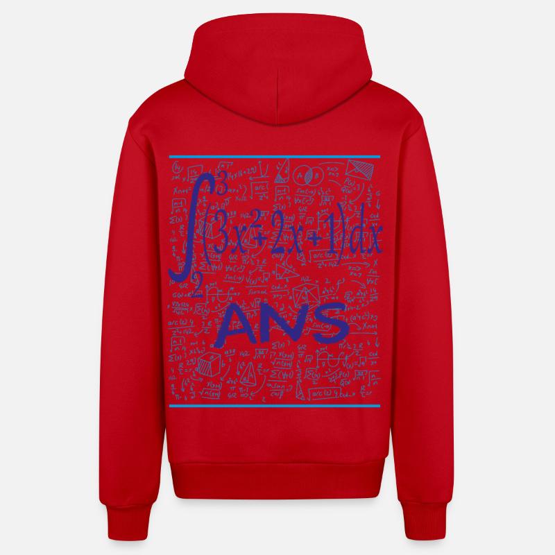 25e anniversaire 25 ans intégrale mathématique - Veste à capuche bio décontractée fabriquée en UE - rouge
