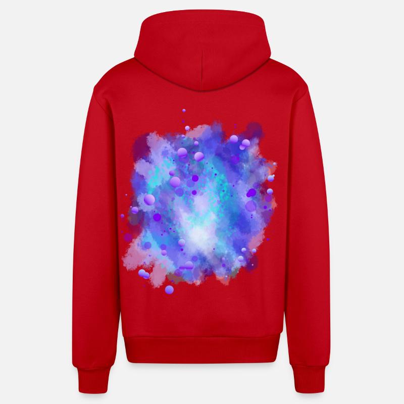 Azure Energy Sphere - Veste à capuche bio décontractée fabriquée en UE - rouge