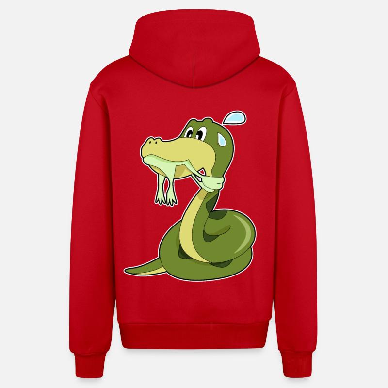 Drôle de serpent - Veste à capuche bio décontractée fabriquée en UE - rouge