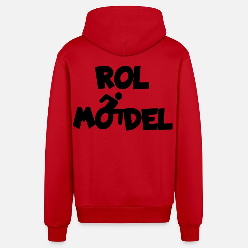 Jeder Rollstuhlfahrer ist ein Vorbild # - Organic Relaxed Kapuzenjacke Made in EU - Rot