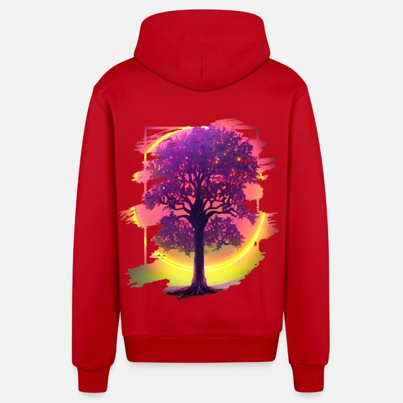 Lebensbaum - Organic Relaxed Kapuzenjacke Made in EU - Rot