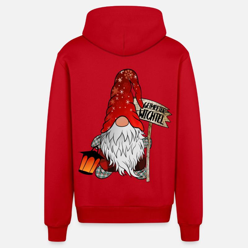 Lutin vacciné - Veste à capuche bio décontractée fabriquée en UE - rouge