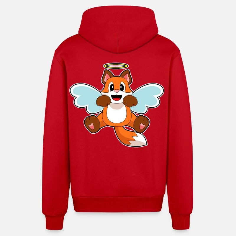 Fox Angel - Veste à capuche bio décontractée fabriquée en UE - rouge